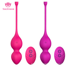 SacKnove Women Sex Toy Silicone Wireless Remote Control Sexy Rotating Exerciser Tightening Love Egg Vaginal Kegel Balls Vibrator